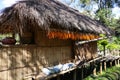 An ordinary Thai countryside style house in the last century at Doi Tung Royal Villa in Chiang rai, Thailand