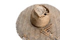 Old thai style Bamboo Hat on White Background Royalty Free Stock Photo