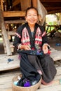 Old Thai woman with large earings
