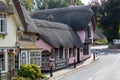 The old thatched tea shop in Shanklin high street on the Isle of wight, a former thatched pub Royalty Free Stock Photo