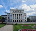 The old theater building in the Latvian capital Riga in the summer of 2021