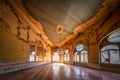 Old Walhalla theater Wiesbaden, the sun shines into the large foyer