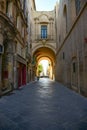 Old Theatre Street in Valletta, Malta