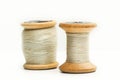Old thread spools in an isolated view