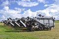 Old threshing machine lineup