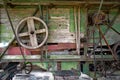 The old threshing machine from Sarbi village, Budesti commune, Maramures county, Romania. Royalty Free Stock Photo