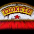 Old Ticket Booth at Carnival or Circus for Fun Zoom Motion Royalty Free Stock Photo