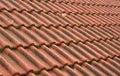 Old tile roof texture. Royalty Free Stock Photo