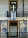 Old Tiled House Front, Lissabon, Portugal Royalty Free Stock Photo