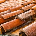 Old tiled roof Royalty Free Stock Photo