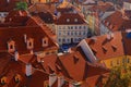 Old tiled roofs, Prague, Czech republic Royalty Free Stock Photo