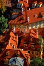Old tiled roofs, Prague, Czech republic Royalty Free Stock Photo