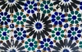 Old tiles of Portugal, detail of a classic ceramic tiles azulejo Royalty Free Stock Photo