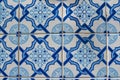 Old tiles of Portugal, detail of a classic ceramic tiles azulejo Royalty Free Stock Photo