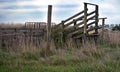 Old timber cattle ramp in an Victorian farm it was used for stock to climb up to the trucking vehicle
