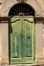 Old timber door and arched entrance Royalty Free Stock Photo