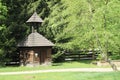 Old timbered belfry in open-air museum