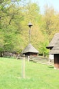 Old timbered belfry in open-air museum