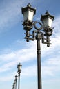 Old-time Moscow Street Lamps Royalty Free Stock Photo