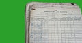 Old Time Record and Payroll Royalty Free Stock Photo