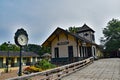 Train Station at Crossroads Royalty Free Stock Photo