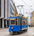 Old time tram in the city of Zurich, Switzerland Royalty Free Stock Photo