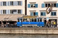 Old time tram in Zurich, Switzerland Royalty Free Stock Photo