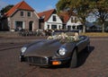 An old-timer Jaguar rented for a wedding