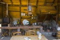 Old times farmhouse - interior of an old country house Royalty Free Stock Photo