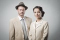 Old timey couple Royalty Free Stock Photo