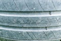 Old tire background , Non-Slip rubber pad made from old tire. Close up macro Royalty Free Stock Photo