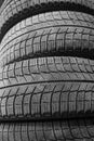 old tires used worn for recycling