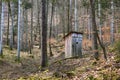 Old toilet cottage , plump toilet , wood cottage Royalty Free Stock Photo