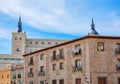Old Toledo architecture with towers of Alcazar, Spain