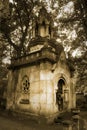 Old tombstone on cemetery Royalty Free Stock Photo