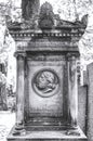 Old tombstone on the Stadtgottesacker city cemetery in Halle Saale, Germany Royalty Free Stock Photo