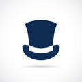 Old top hat vector icon Royalty Free Stock Photo