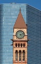 Old Toronto City Hall in front of skyscraper Royalty Free Stock Photo