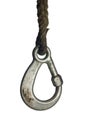 Old tow rope and metal hook