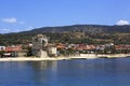 Old tower at the beach in Ouranoupoli