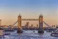 Tower Bridge in London at night or sunset Royalty Free Stock Photo