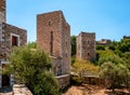 Old tower houses in Vatheia, Mani, Peloponnese, Greece.