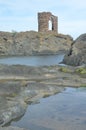 Old Tower and Rocky Coast Royalty Free Stock Photo