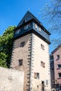 Old tower in Sachsenhausen disctrict Royalty Free Stock Photo