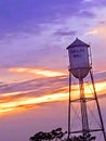 Water tower sunset Royalty Free Stock Photo