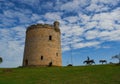 Old Tower in Varadero with the sculpture of Don Quixote. Cuba.