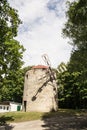 Old tower windmill in Holic, Slovakia, vertical composition