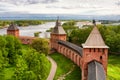 Old towers of Novgorod Kremlin, Russia Royalty Free Stock Photo