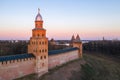 Old towers of Novgorod Kremlin, Veliky Novgorod, Russia Royalty Free Stock Photo