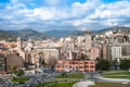 Old towers in Savona, Italy, travel landmark